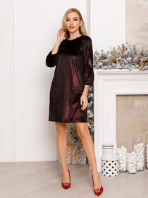 Платья ISSA Plus модель 11249_blackburgundy Фото