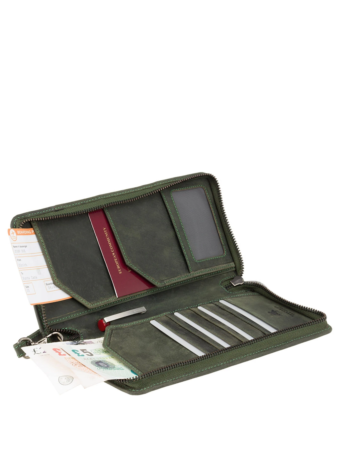 Гаманці Visconti Wing модель 728 OIL GRN Фото