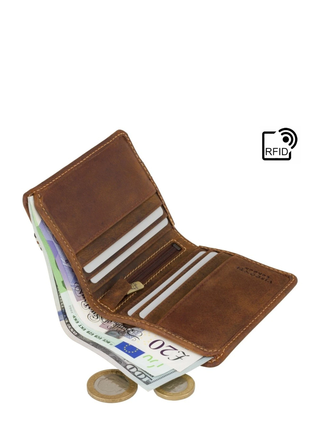 Кошельки Visconti модель BN2 OIL TAN Кошельки Visconti модель BN2 OIL TAN Фото