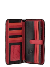 Кошельки Visconti модель BR76 BLK/CHERRY Фото