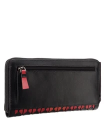 Кошельки Visconti модель BR76 BLK/CHERRY Фото