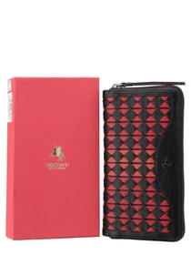 Кошельки Visconti модель BR76 BLK/CHERRY Фото