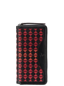 Гаманці Visconti модель BR76 BLK/CHERRY Фото
