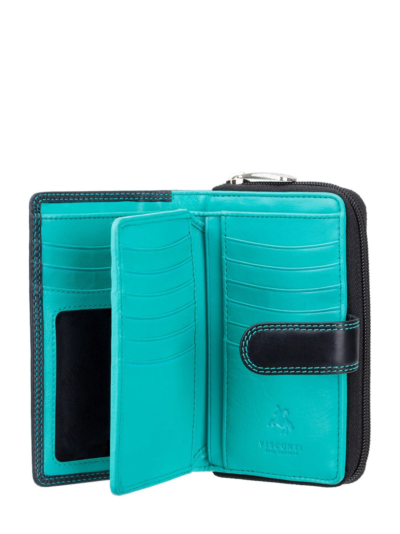 Кошельки Visconti модель CD22 BLK/AQUA Кошельки Visconti модель CD22 BLK/AQUA Фото