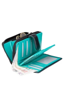 Кошельки Visconti модель CD22 BLK/AQUA Фото