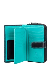Кошельки Visconti модель CD22 BLK/AQUA Фото