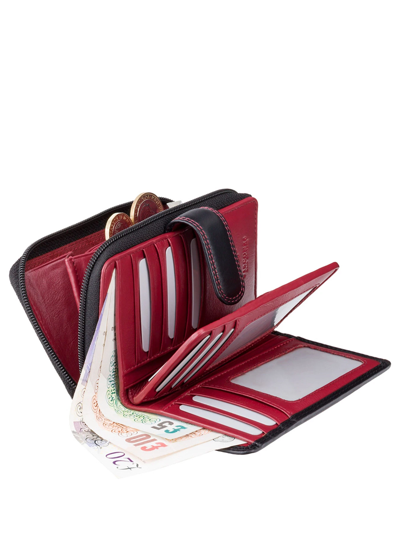 Гаманці Visconti модель CD22 BLK/RED Фото