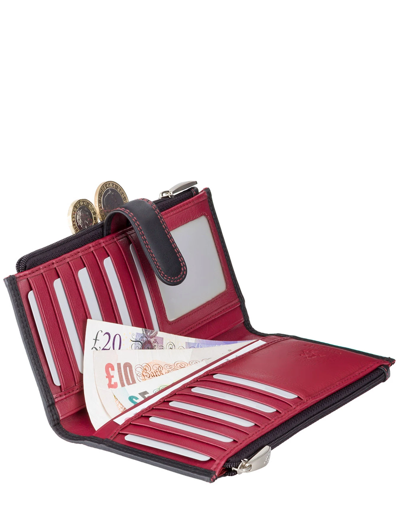 Кошельки Visconti модель CD23 BLK/RED Кошельки Visconti модель CD23 BLK/RED Фото