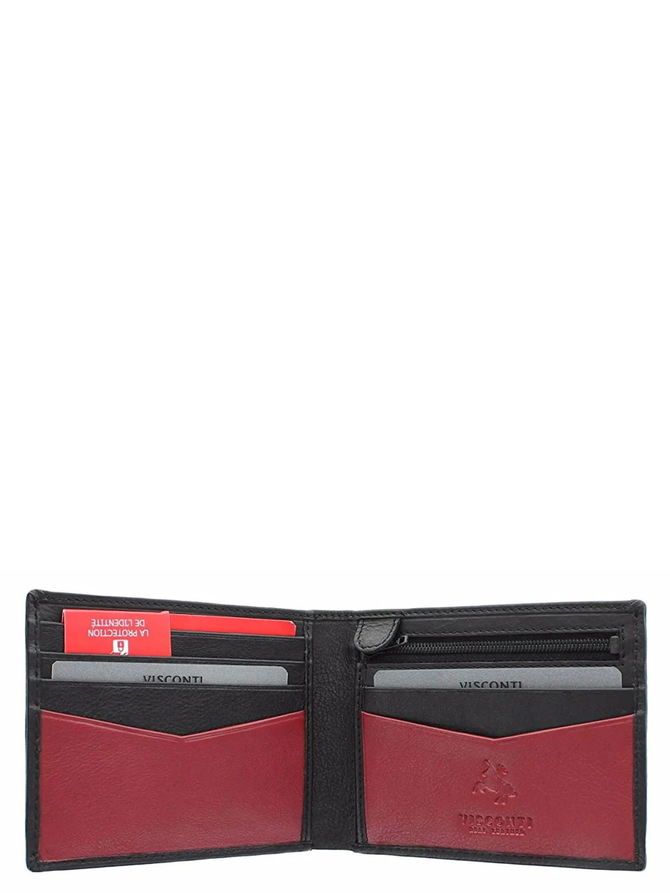 Гаманці Visconti модель VSL20 BLK/RED Фото