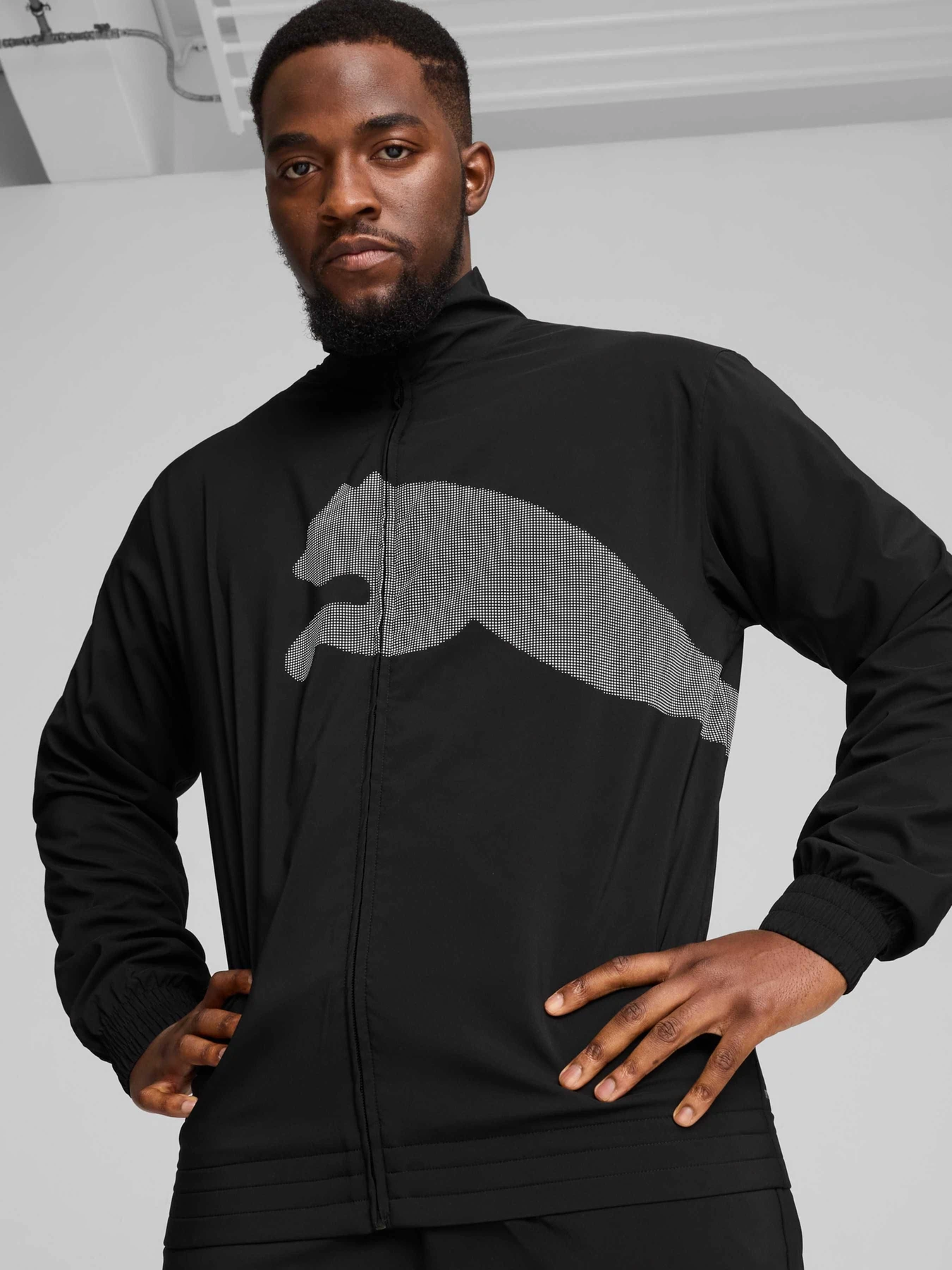 Худі та світшоти PUMA Train Big Cat Woven Jacket модель 525960 Фото