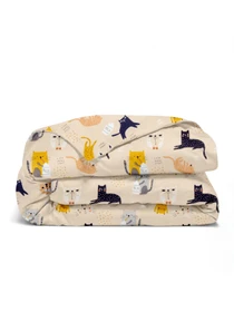 Дитяча постільна білизна в ліжечко CATS Cosas модель CatsMilkRose_El80-16Mustard_140 Фото
