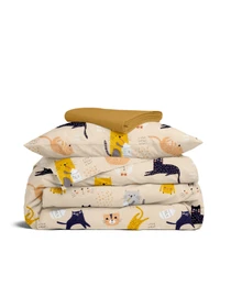 Детское постельное белье в кроватку CATS Cosas модель CatsMilkRose_El80-16Mustard_140 Фото