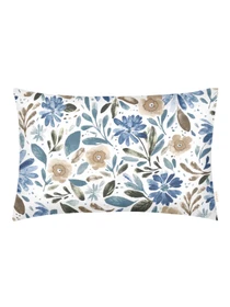Детское постельное белье в кроватку CALIFORNIA FLOWERS Cosas модель FlowersWashBlueWhite_104Ashmint_140 Фото