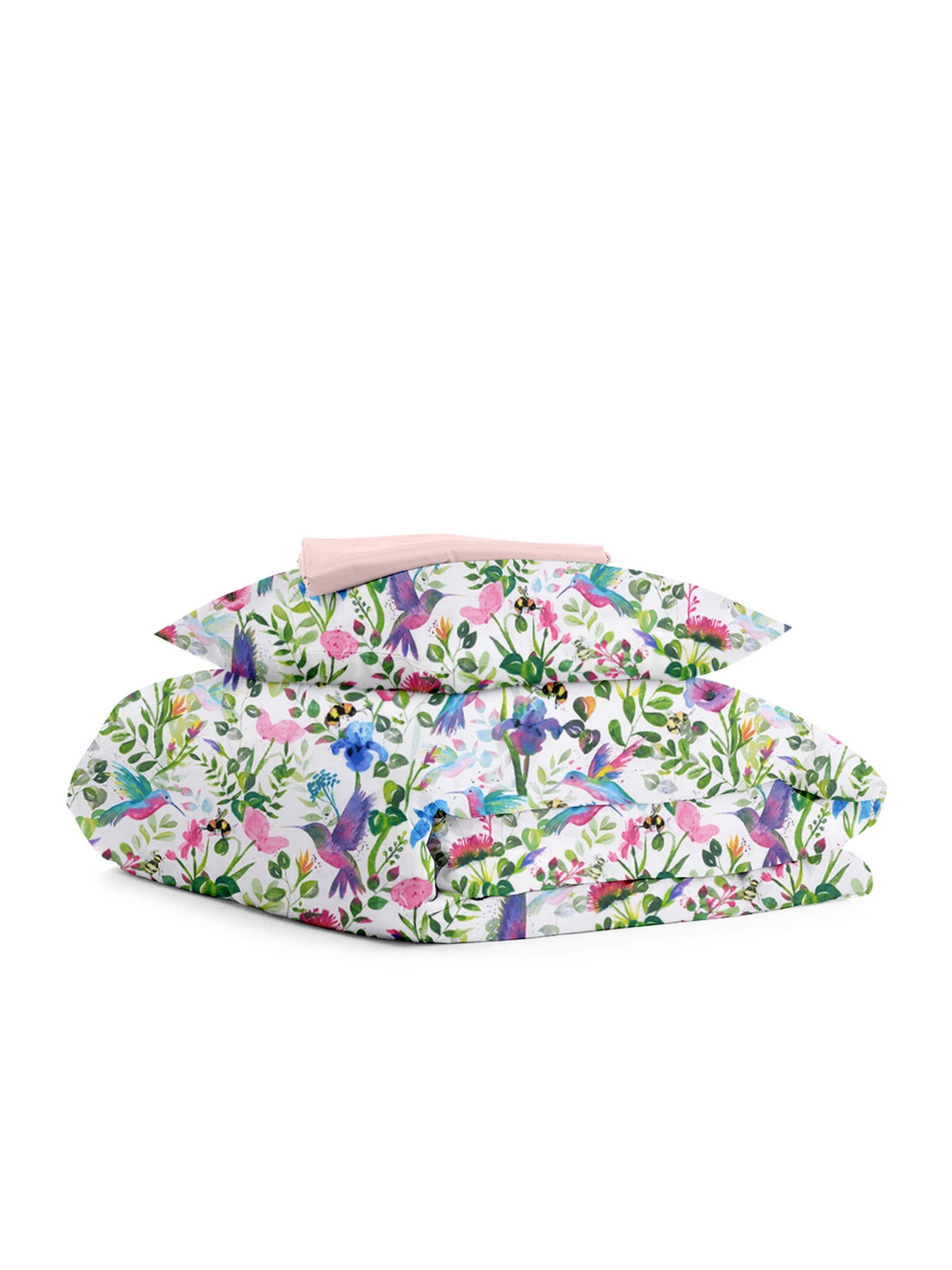 Детское постельное белье в кроватку KOLIBRI Cosas модель KolibriVioletWhite_40Rose_140 Фото