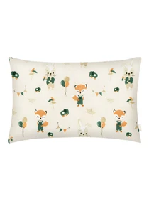 Дитяча постільна білизна в ліжечко FOX Cosas модель FoxRabbitBeige_CellGreyWhite_140 Фото
