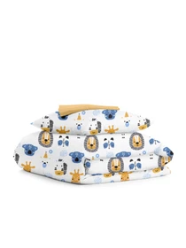 Детское постельное белье в кроватку ANIMALS Cosas модель AnimalsFaceWhite_Honey11_140 Фото