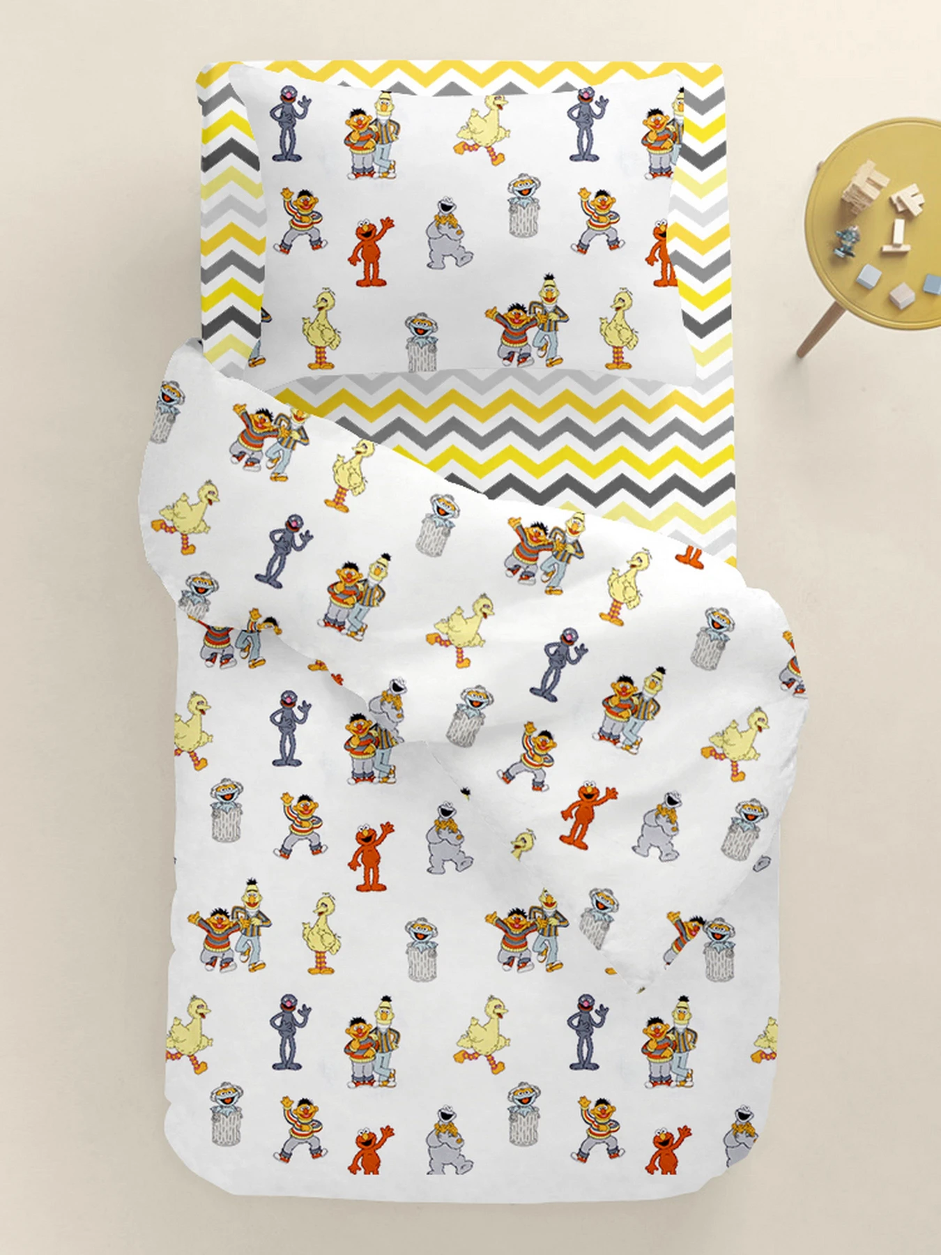 Детское постельное белье в кроватку SESAME STREET Cosas модель Jerks_ZigYellowGrey_140 Детское постельное белье в кроватку SESAME STREET Cosas модель Jerks_ZigYellowGrey_140 Фото