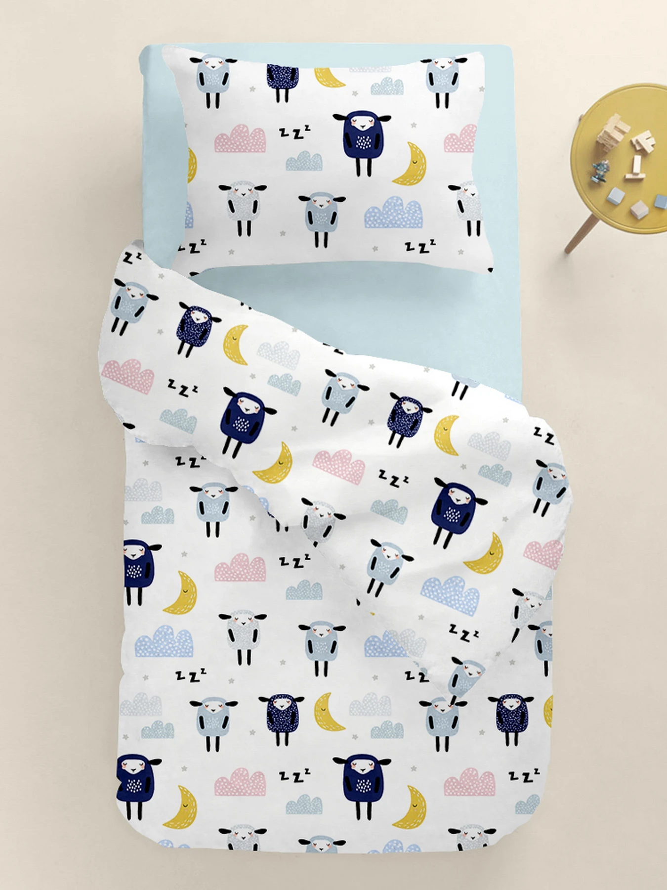 Детское постельное белье в кроватку SHEEPS Cosas модель SheepBlueSkyeyGrey_LightBlue58_140 Детское постельное белье в кроватку SHEEPS Cosas модель SheepBlueSkyeyGrey_LightBlue58_140 Фото