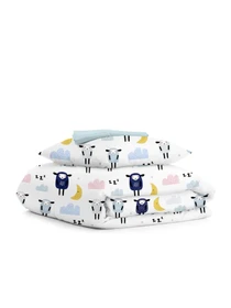 Дитяча постільна білизна в ліжечко SHEEPS Cosas модель SheepBlueSkyeyGrey_LightBlue58_140 Фото