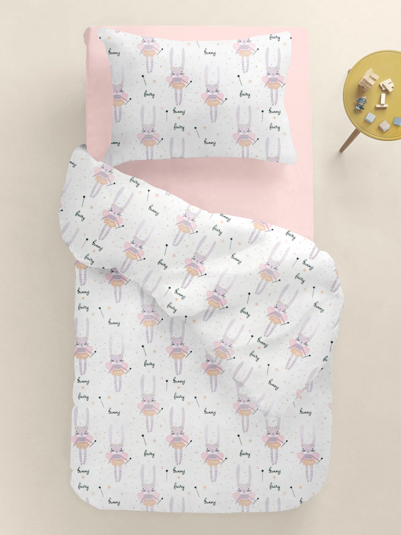 Дитяча постільна білизна в ліжечко FAIRY BUNNY Cosas модель BunnyFairy_Rose_140 Фото
