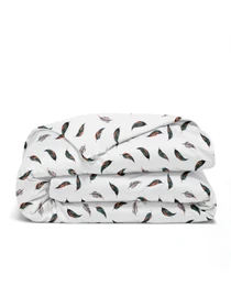 Дитяча постільна білизна в ліжечко FEATHER Cosas модель FeatherRedGrey_Grey52_140 Фото