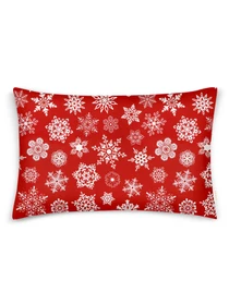 Дитяча постільна білизна в ліжечко WINTER Cosas модель SnowflakesWhiteRed_RoseLight30_140 Фото