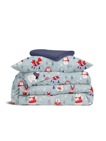 Детское постельное белье в кроватку WINTER ANIMALS Cosas модель AnimalsWinterGrey_87DarkBlue_140 Фото
