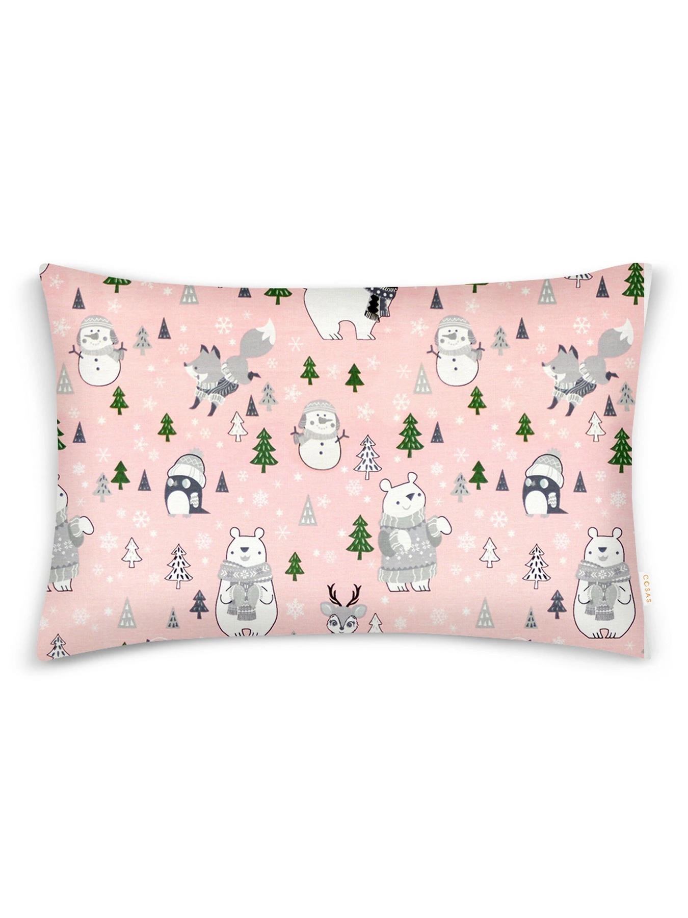Детское постельное белье в кроватку WINTER ANIMALS Cosas модель AnimalsWinterRose_52Grey_140 Фото