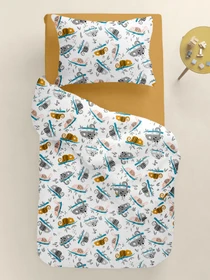 Дитяча постільна білизна в ліжечко CHAMELEON Cosas модель ChameleonGreyBrown_16Mustard_140 Фото