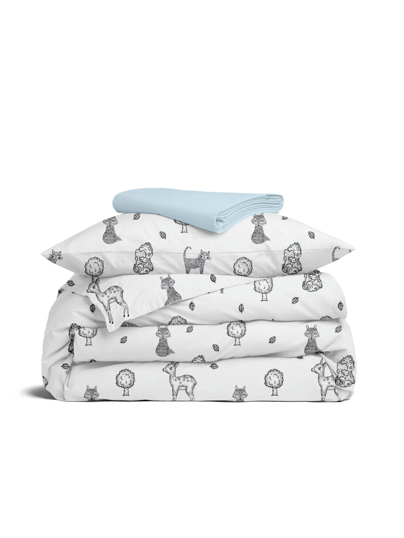 Детское постельное белье в кроватку WILD ANIMALS Cosas модель AnimalsWildGreyWhite_58LBlue_140 Детское постельное белье в кроватку WILD ANIMALS Cosas модель AnimalsWildGreyWhite_58LBlue_140 Фото