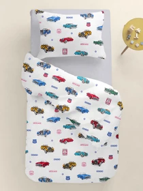 Дитяча постільна білизна в ліжечко RETRO CARS Cosas модель CarsRetroRoute66_52Grey_140 Фото