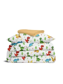 Дитяча постільна білизна в ліжечко COLORFUL DINO Cosas модель DinoBabyColor_11Honey_140 Фото