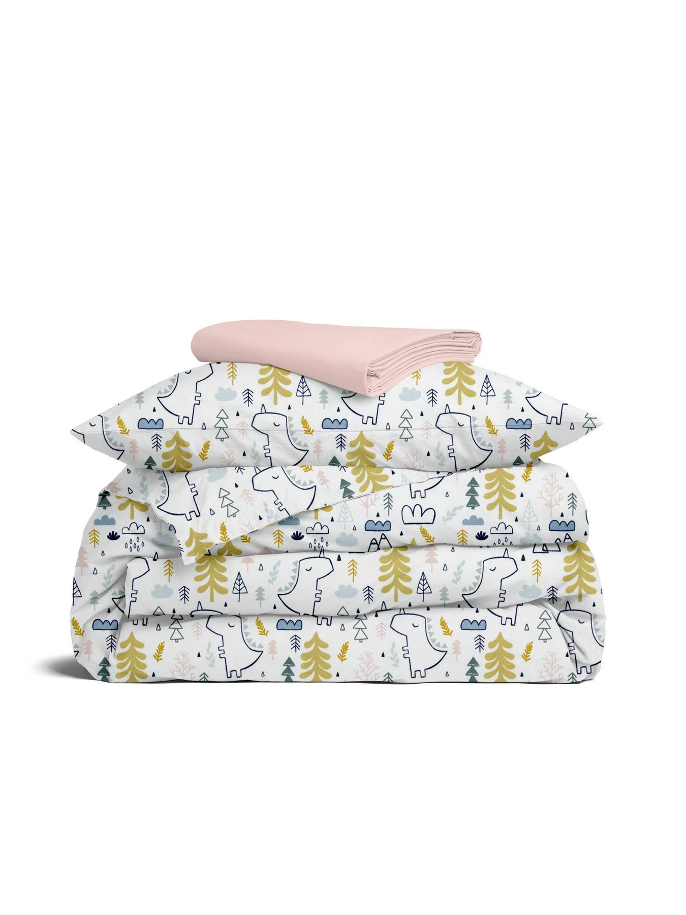 Детское постельное белье в кроватку DREAMING DINO Cosas модель DinoContourForest_40Rose_140 Детское постельное белье в кроватку DREAMING DINO Cosas модель DinoContourForest_40Rose_140 Фото