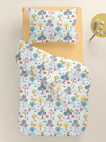 Дитяча постільна білизна в ліжечко COLORFUL FOREST Cosas модель ForestPlumbagoColor_11Honey_140 Фото
