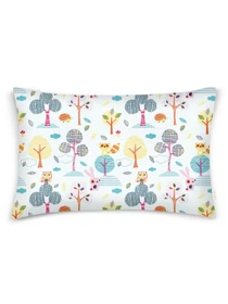 Дитяча постільна білизна в ліжечко COLORFUL FOREST Cosas модель ForestPlumbagoColor_40Rose_140 Фото