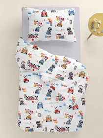 Дитяча постільна білизна в ліжечко TEDDY DRIVER Cosas модель TeddyDrivepColor_52Grey_140 Фото