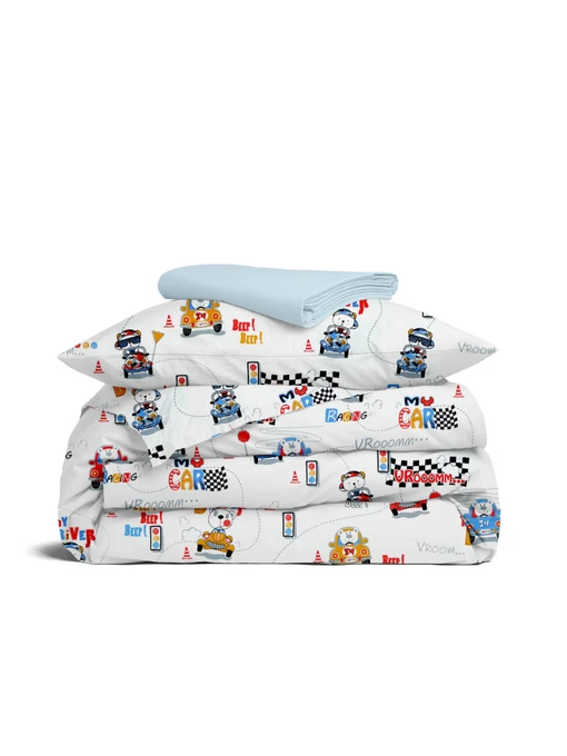 Дитяча постільна білизна в ліжечко TEDDY DRIVER Cosas модель TeddyDrivepColor_58LBlue_140 Фото