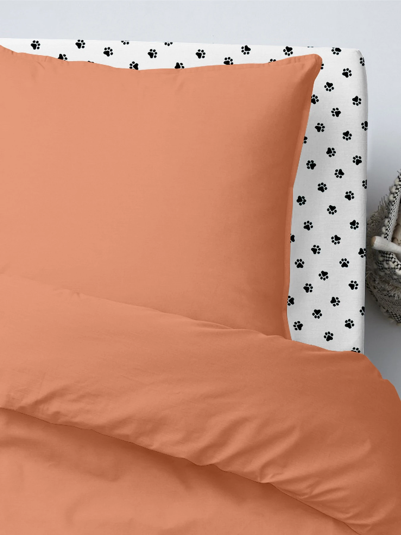 Детское постельное белье в кроватку AMBER Cosas модель Ranfors_Terrakot_Paw_140 Фото