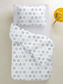 Дитяча постільна білизна в ліжечко CLEAR STARS Cosas модель StarsClearGreyBlue_Grey_140 Фото