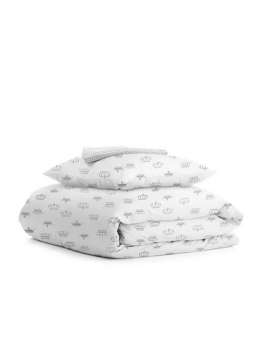 Детское постельное белье в кроватку CROWN & DOTS Cosas модель Korona_gorokh_115 Фото