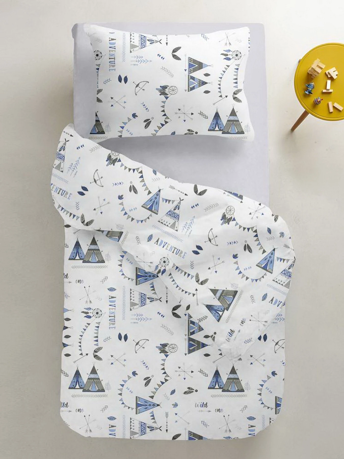 Дитяча постільна білизна в ліжечко DREAM WIGWAMS Cosas модель WigwamDream_Grey_140 Фото