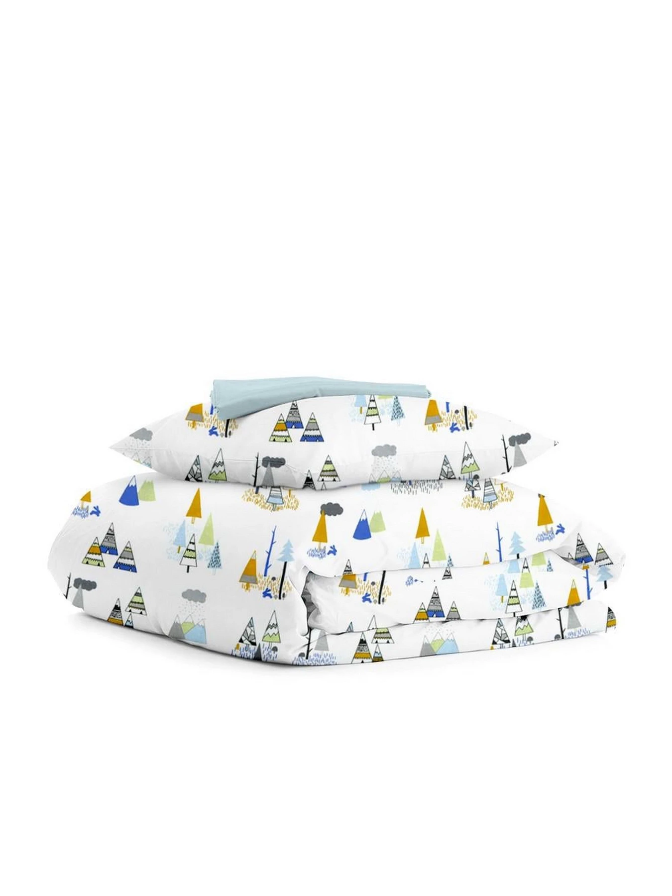 Детское постельное белье в кроватку FOREST WIGWAM Cosas модель WigwamForest_LightBlue_140 Детское постельное белье в кроватку FOREST WIGWAM Cosas модель WigwamForest_LightBlue_140 Фото