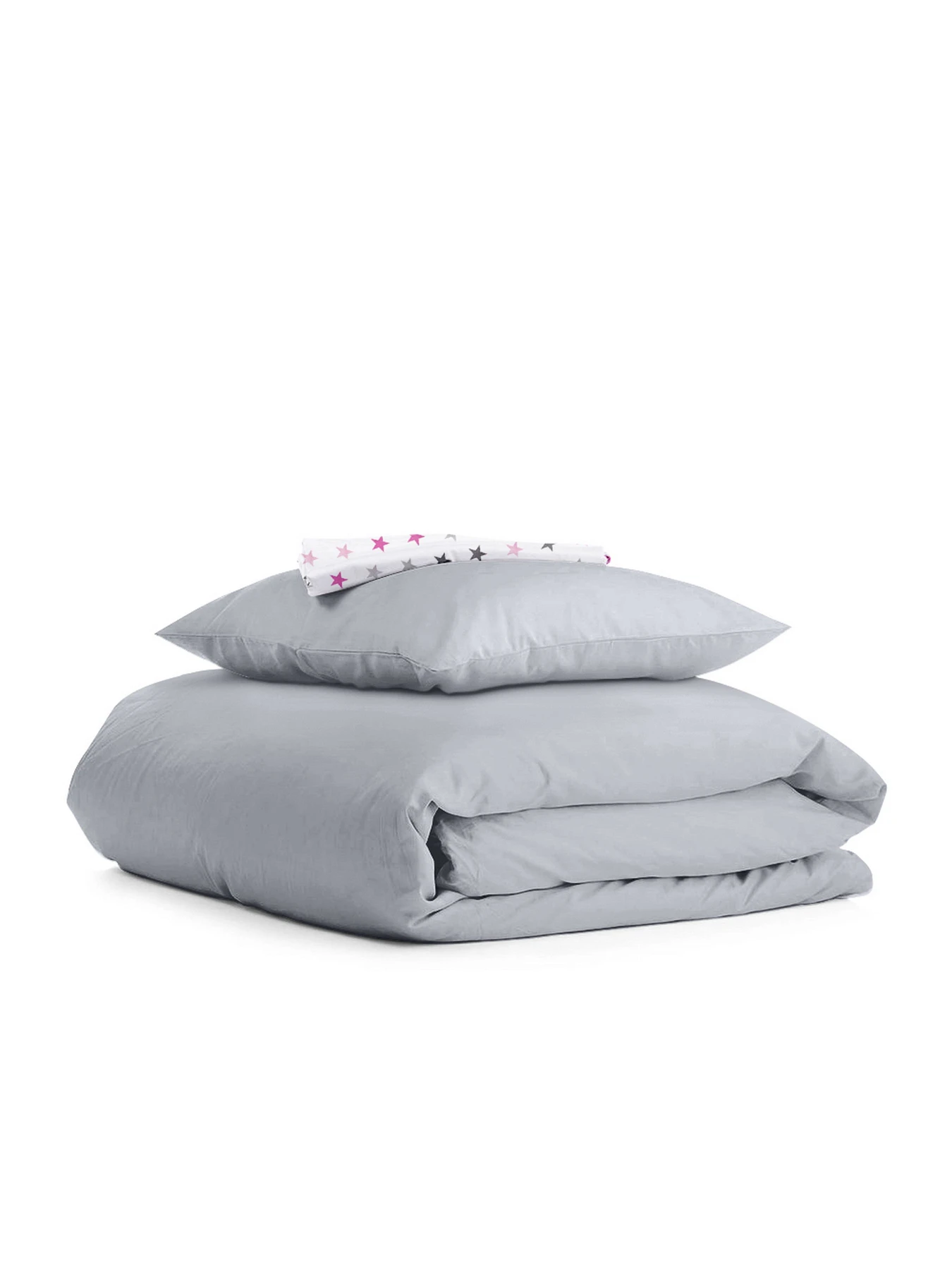 Детское постельное белье в кроватку G&R SMOKY Cosas модель Ranfors_Grey_StarsGreyRose_140 Фото