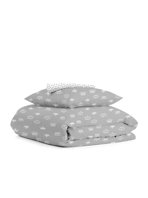 Детское постельное белье в кроватку GREY CROWN Cosas модель CrownG_zig_140 Фото