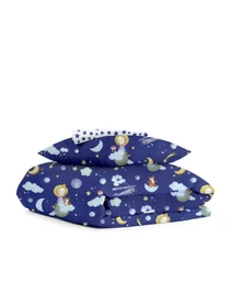 Детское постельное белье в кроватку LITTLE PRINCE Cosas модель LittlePrinceBlue_Starfall_140 Фото