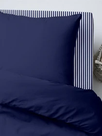Детское постельное белье в кроватку NIGHTFALL & LINE Cosas модель Ranfors_Blue_LineBlue_140 Фото