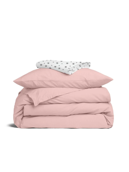 Дитяча постільна білизна в ліжечко SAKURA Cosas модель Ranfors_Rose_El80-StarGrey_140 Фото