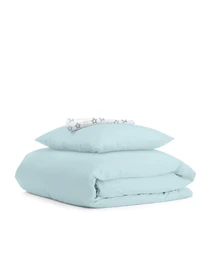 Детское постельное белье в кроватку SKYEY Cosas модель Ranfors_LightBlue_StClGreyBlue_140 Фото