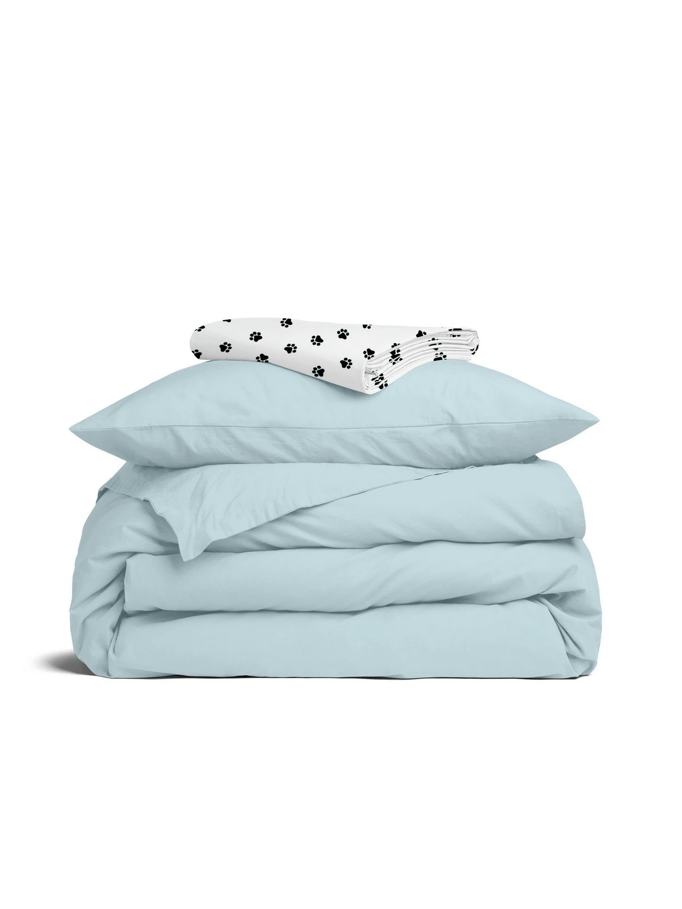 Детское постельное белье в кроватку SKYEY Cosas модель Ranfors_LightBlue_Paw_140 Фото