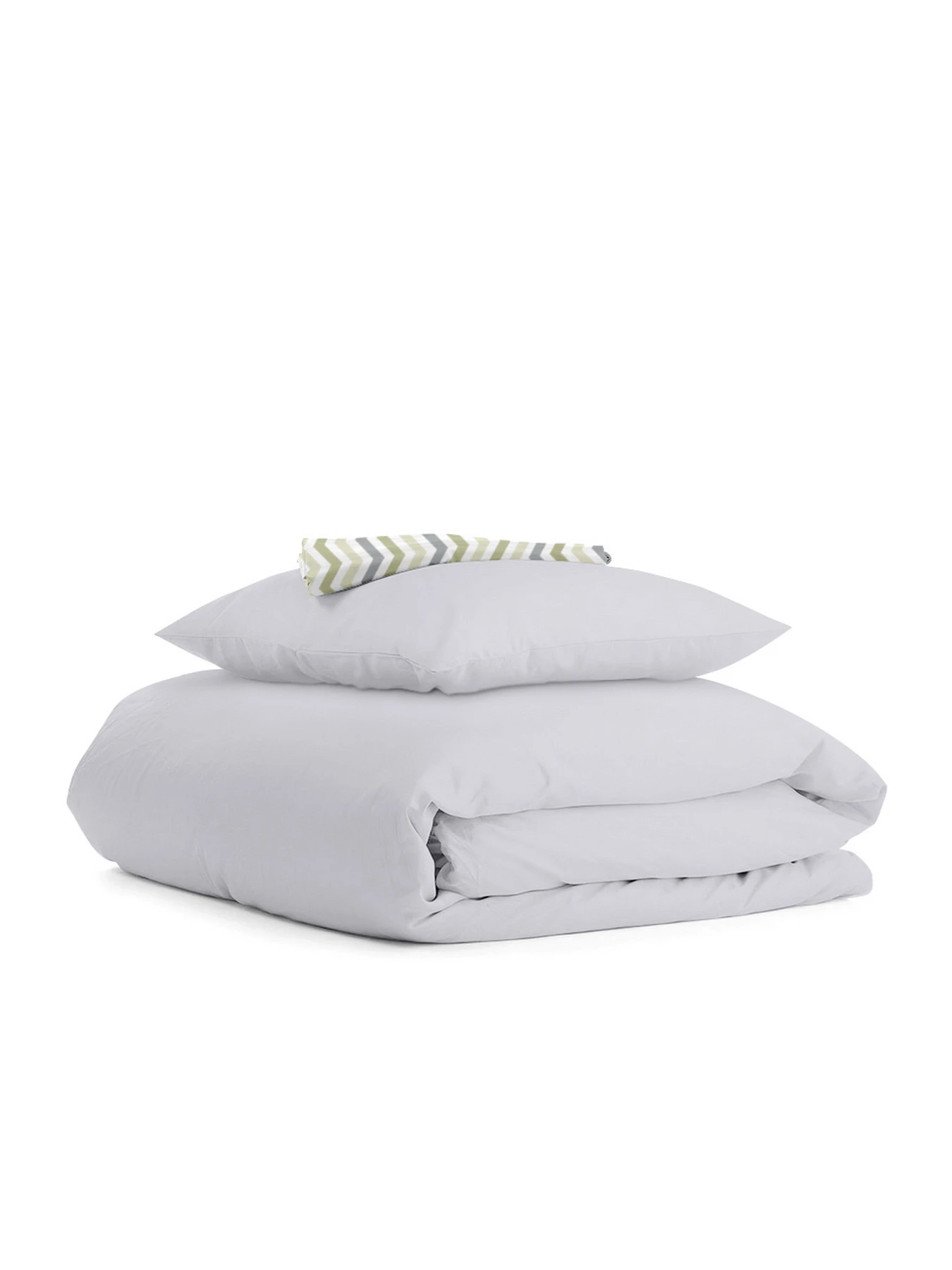 Детское постельное белье в кроватку SMOKY Cosas модель Ranfors_Grey_ZigGreyBeige_140 Фото
